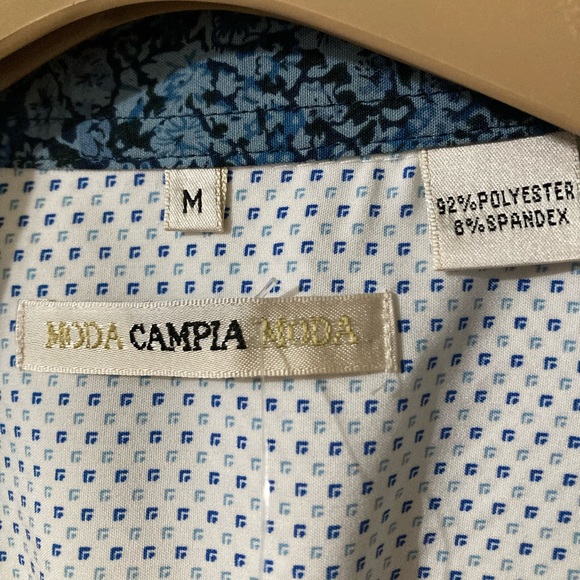 NWT - Moda Campia Moda men’s size M short-sleeved button-down shirt - Picture 4 of 6